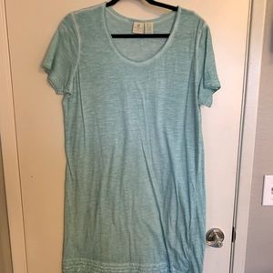 Caribbean Joe t-shirt dress. Size Large. Teal